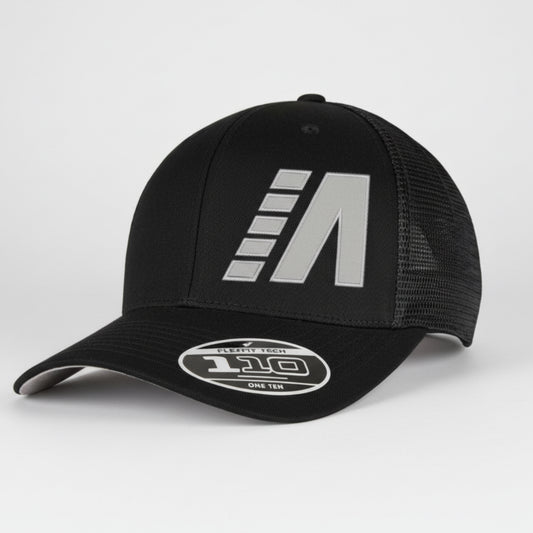 Black cap with a Milway logo on a white background